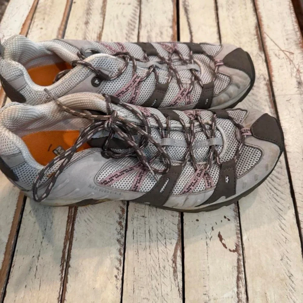 Merrell Siren Sport Elephant Hiking Shoes Womens 11 Gray Pink J13880 Vibram